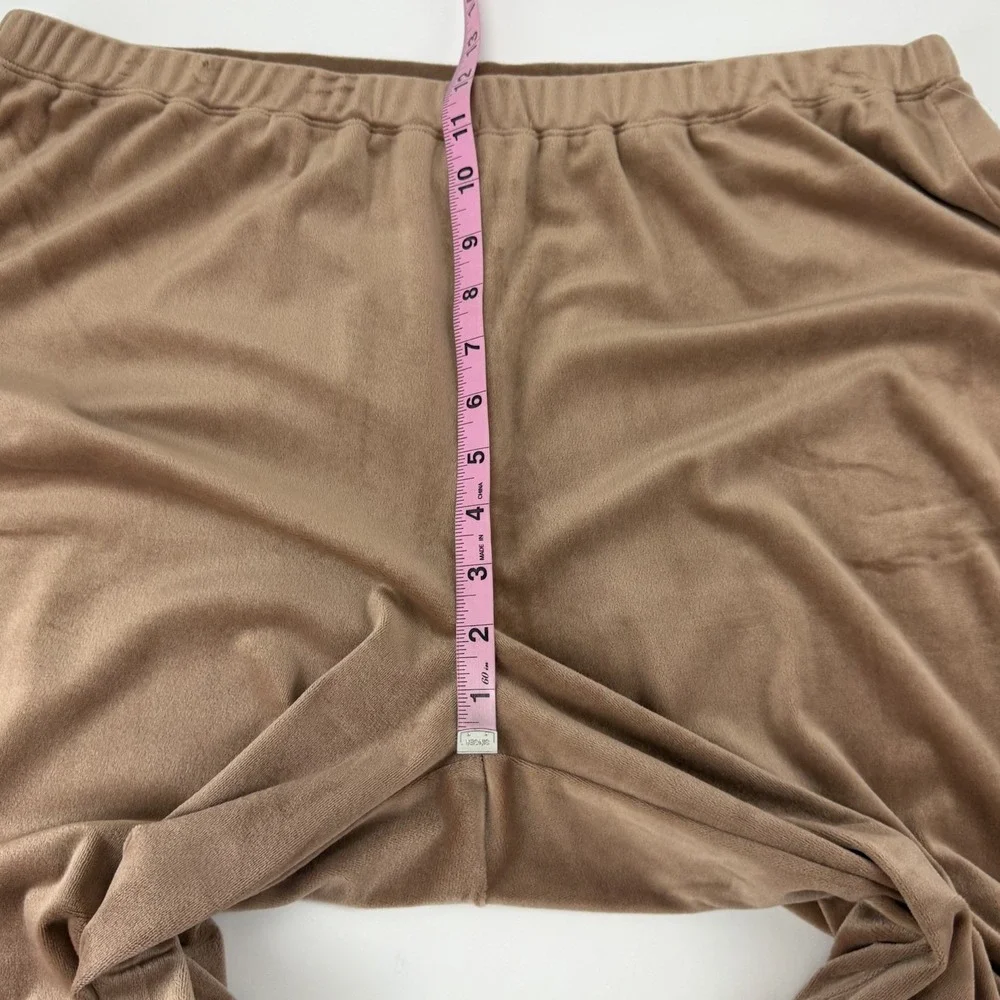 Inc International Concepts Pants Womens XL Tan Velour Lounge Pajama PJs NWT Flaw